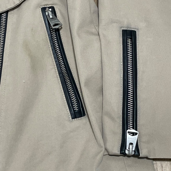 Mackage Estela Belted Trench Coat W/ Contrast Zippers In Sand - Picture 12 of 15